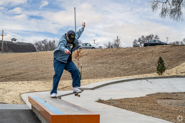 Skaters enjoy the new skate park at Cannery Park.