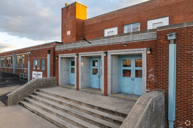 Education flourishes through the main doors of St. Thomas the Apostle School.