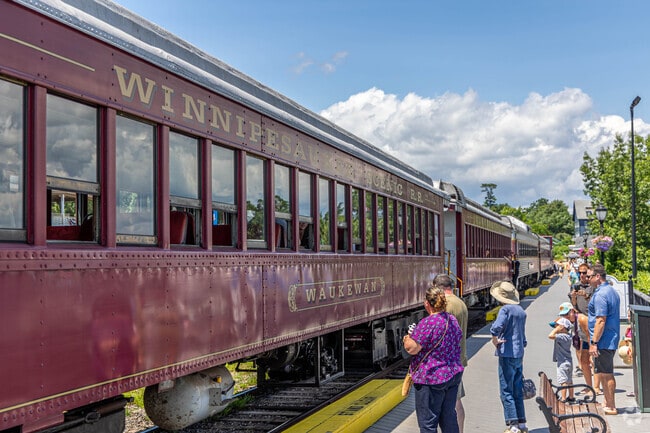 Hop on the Scenic Railroad in Weirs Beach for a ride through the town of NH including Belmont.