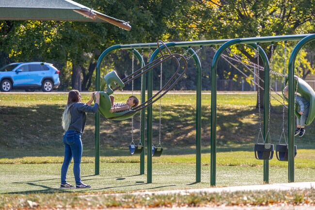 Your kids will love the playground at Century Oaks Park.