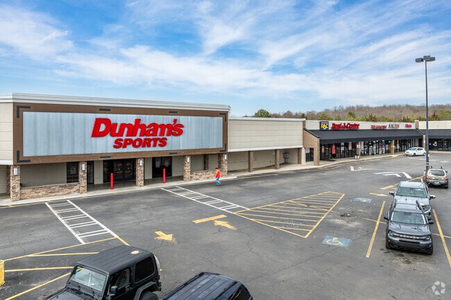 Athens residents can visit four shopping plazas around one of the main areas of town.