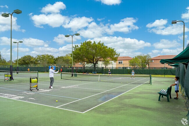 Tenis at the community park is a big deal in Towngate.