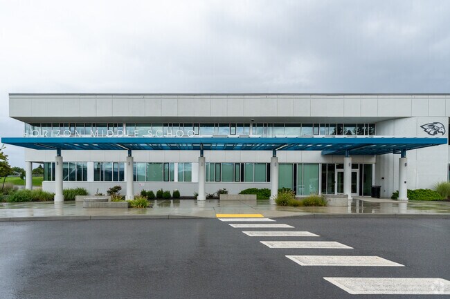 Horizon Middle school sits in a quiet rural neighborhood in Spokane Valley.