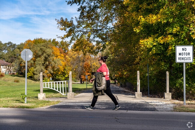 Enjoy walking, jogging, or cycling along the Cardinal Greenway.