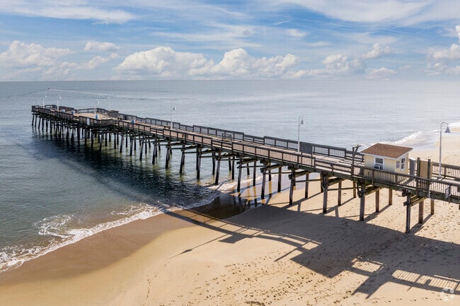 One of the many fishing piers in Virginia Beach located on the shores of the Sandbridge area.