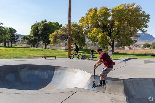 New Kingman-Butler riders can take advantage of the skatepark at Firefighter’s Memorial Park.