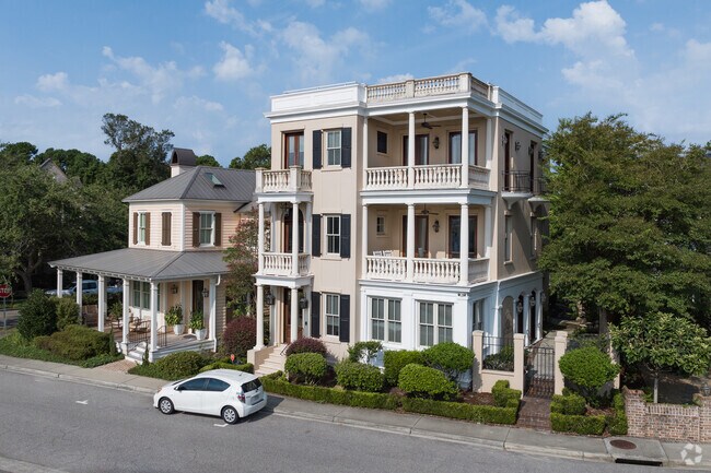 Compact lots in I'On showcase custom homes framed by Palmetto palms.