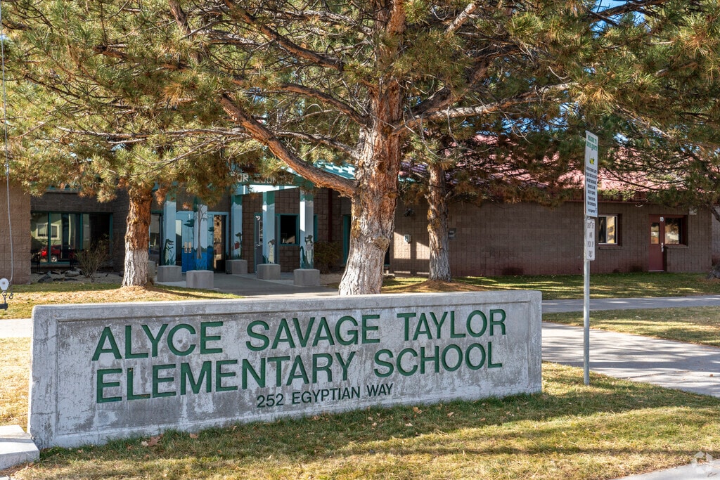 The front entrance to Alyce Savage Taylor Elementary School in Sparks.