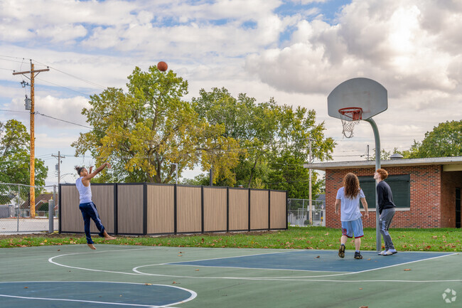 Oak Grove Park offers Fairlawn youths a place to play basketball.