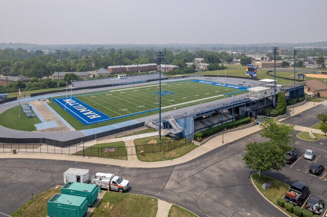 Hamilton High School has a modern football field complex.