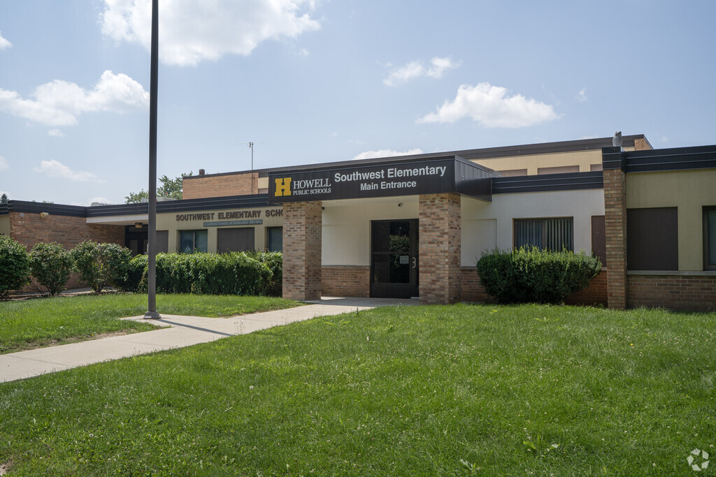 Southwest Elementary School front entrance in Downtown Howell.