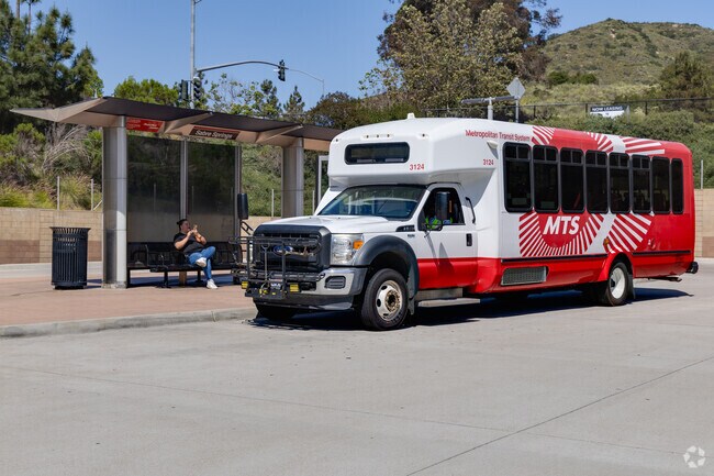 Transportation is made easy in Sabre Springs with the MTS offering many bus routes to San Diego.