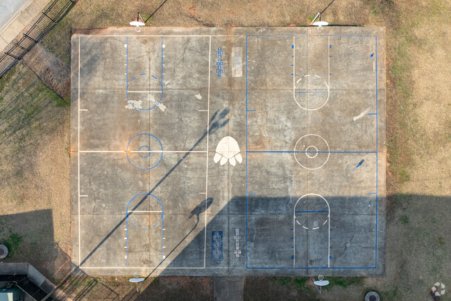 Perkerson Elementary School features a basketball court.