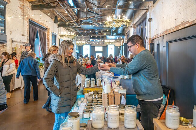 Homemade candles are a resident favorite at the annual Holiday Artisan Market.