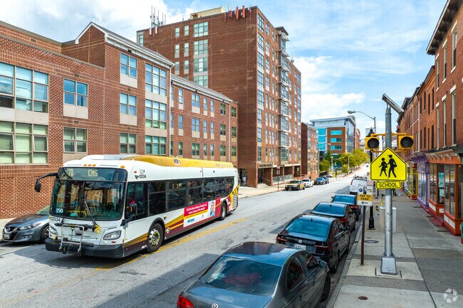 An easy form of transportation in Lexington Terrace/The Terraces is the bus.