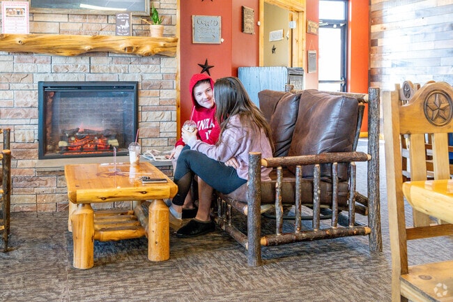 Sit by the fire and relax with a great beverage at the Cabin Coffee Co. in Avon.