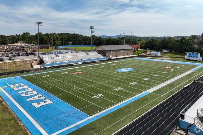 Cheer on the Gibbs High School Eagles at their new football stadium in East Tennessee.