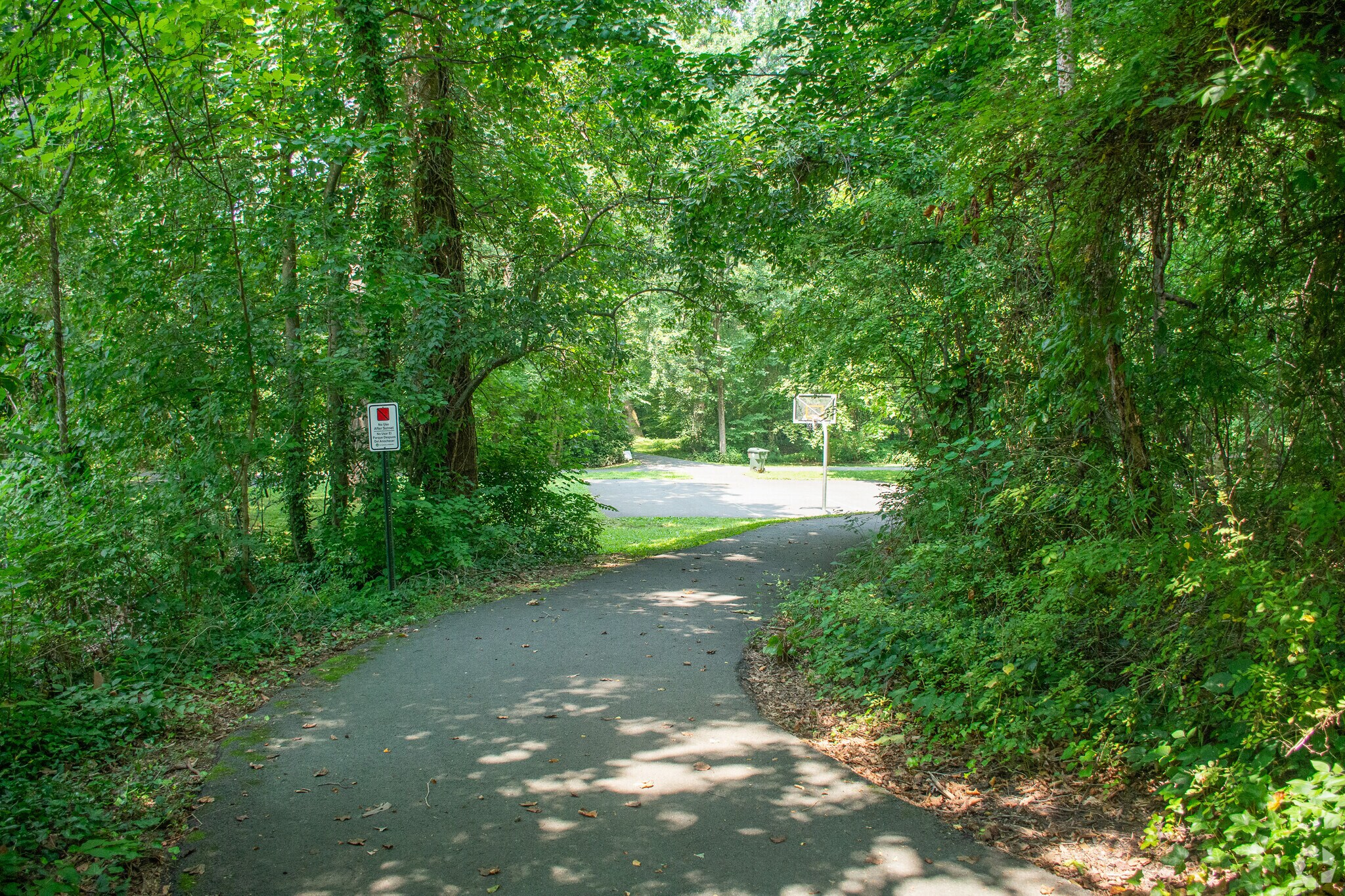 Willard Avenue Neighborhood Park trail and basketball in Friendship Village.