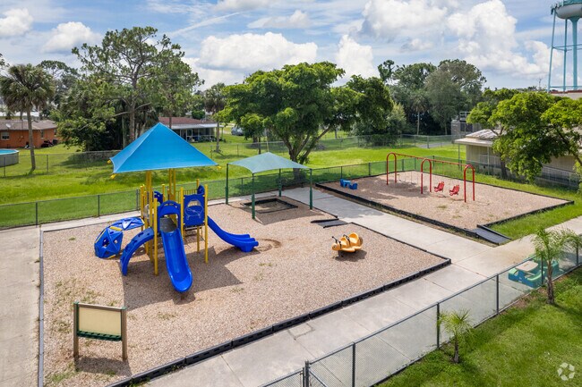 J. Colin English Elementary School in North Fort Myers has new playgrounds for kids to play.