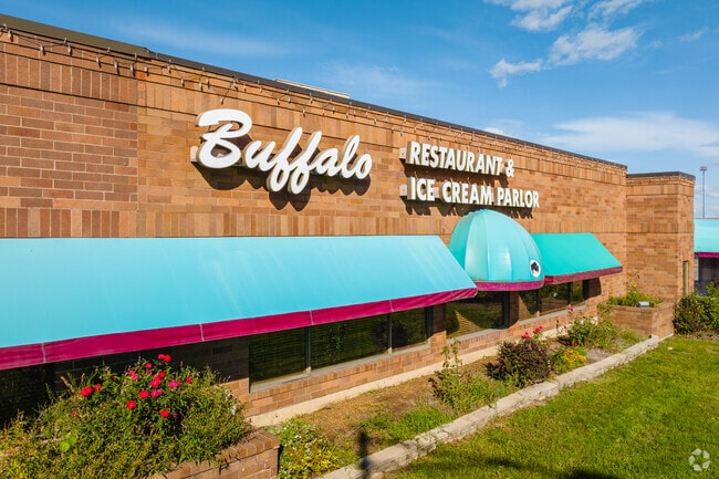 Check out Buffalo Restaurant & Ice Cream Parlor for a sandwich and a sundae near Terramere.
