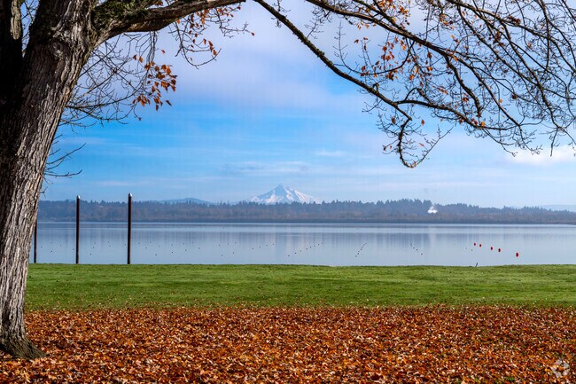 Vancouver Lake Park near Knapp offers stunning views of Mt. Hood.