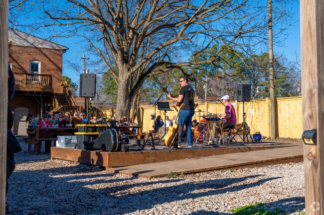 Youngsville residents can enjoy live music in the patio area of the Yacht Club Beverage House.