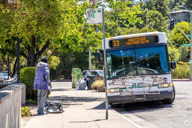Public transportation in Montclair is easy to use, thanks to the AC Transit busses.