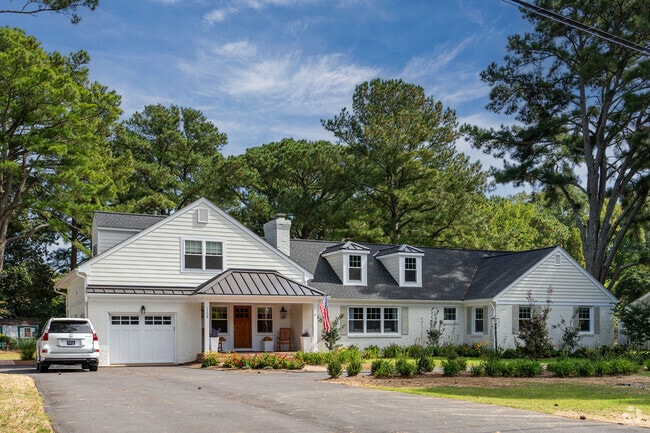 A brick ranch-style home in Linkhorn Park offers single-level living near the oceanfront.