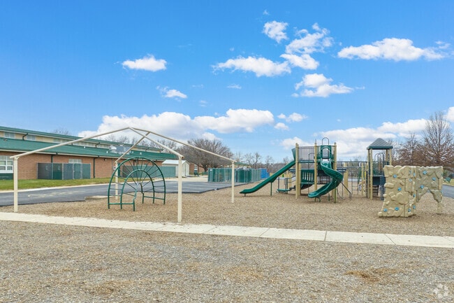 Rock Creek Elementary School has a large playground for it's students.