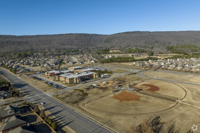 Full campus of Goldsmith Schiffman Elementary in Owens Cross Roads Alabama.