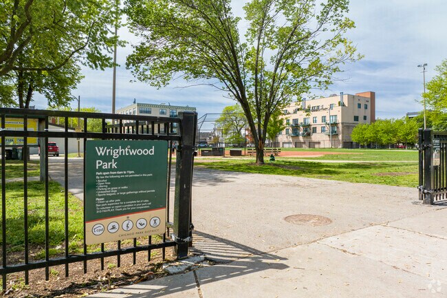 Residents of West DePaul can be found flocking to Wrightwood Park to use its playground and sports courts.