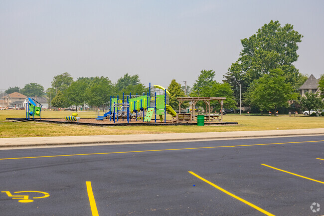 Maddock Elementary School has a wonderful modern playground for kids of all ages.