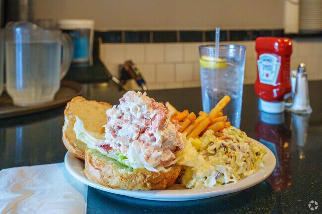 Enjoy a generous portion of food with the lobster roll from Causeway near West Gloucester.