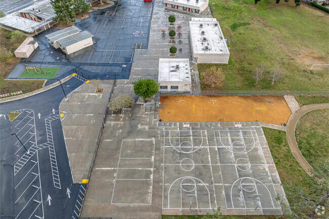 The athletic courts at Wallen L. Andrews Elementary School in Whittier