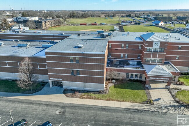 Sandwich Middle School is next to Herman E Drummer School.