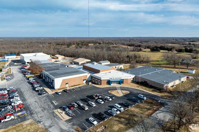 The Fordland High School campus is located in the north west corner of Fordland.