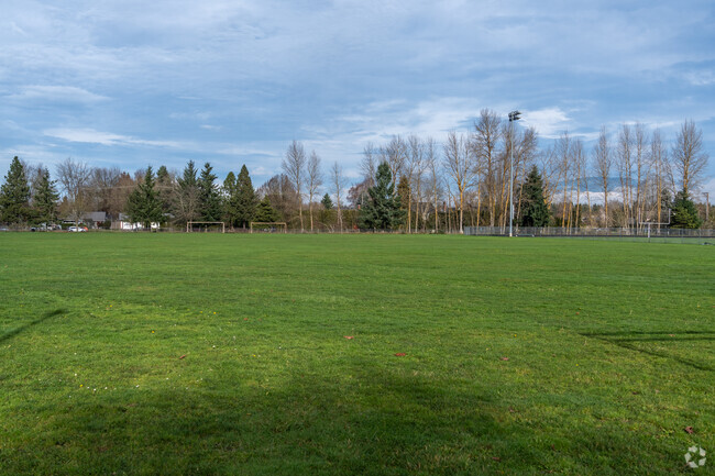 Cal Young Middle School has a soccer field for students to play on in Eugene, Oregon.
