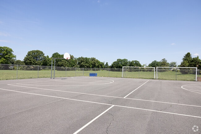 Key Middle School students can play a variety of sports during gym class like basketball.