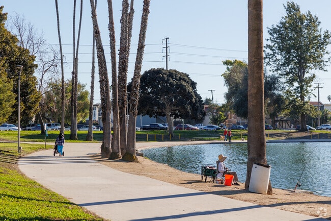 Go for a stroll around the pond at Alondra Park in Lawndale, CA.