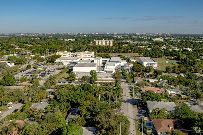 Aerial view of Fort Lauderdale High School in Fort Lauderdale, FL.