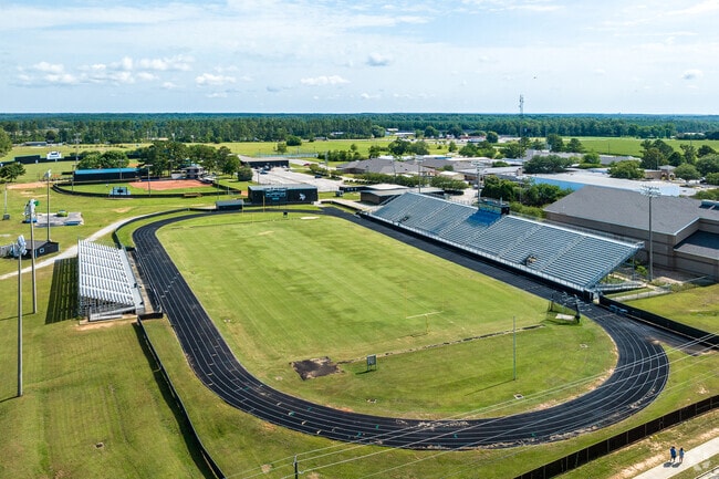 Students at Mary G Montgomery High School can use the track and field.