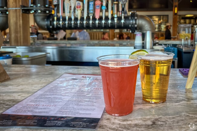 Craft beers on draft and cocktails are served at The Barnyard in Bear Canyon.