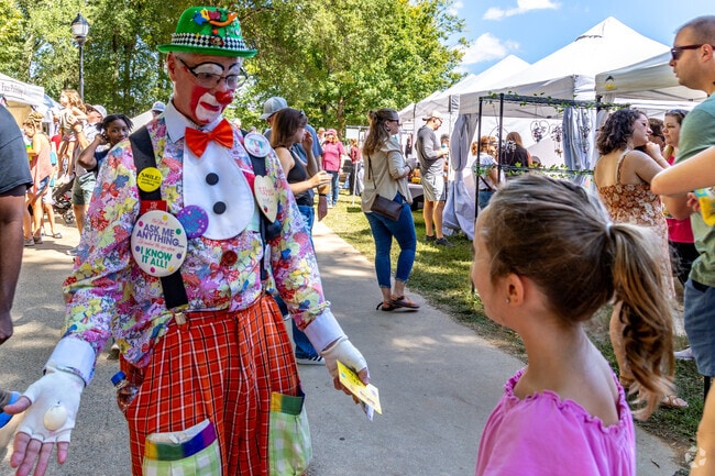 Freedom Park's Festival in the Park has clowns that perform for the kids.