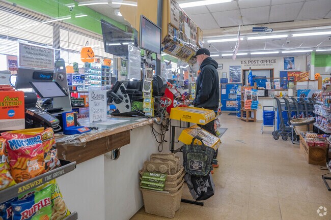 Stop by the Hobart Food Mart near Cedar Grove for quick supplies or something to eat.