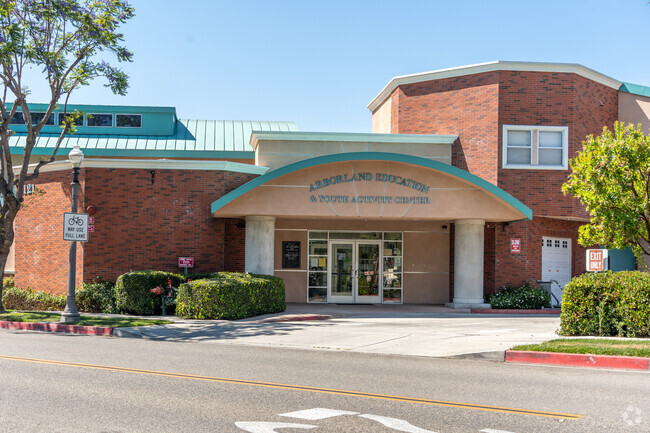 Arborland Montessori's welcome entrance warmly greets families and visitors.