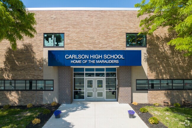 Oscar A. Carlson High School in Gibraltar, Michigan and serves the Rockwood community.