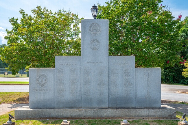 This war memorial is dedicated to all the men who served from the city of Grovetown.