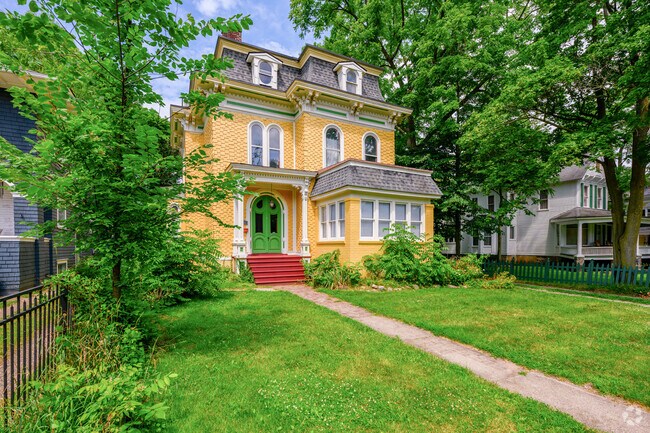 This colorful Second Empire home is one of several architectural styles represented in Stuart.