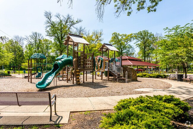 Irishtown Park in the Possumtown section of Piscataway, NJ has an amazing playground for the kids.
