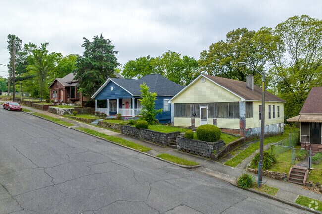 Colorful bungalows can be found in Fountain Heights.